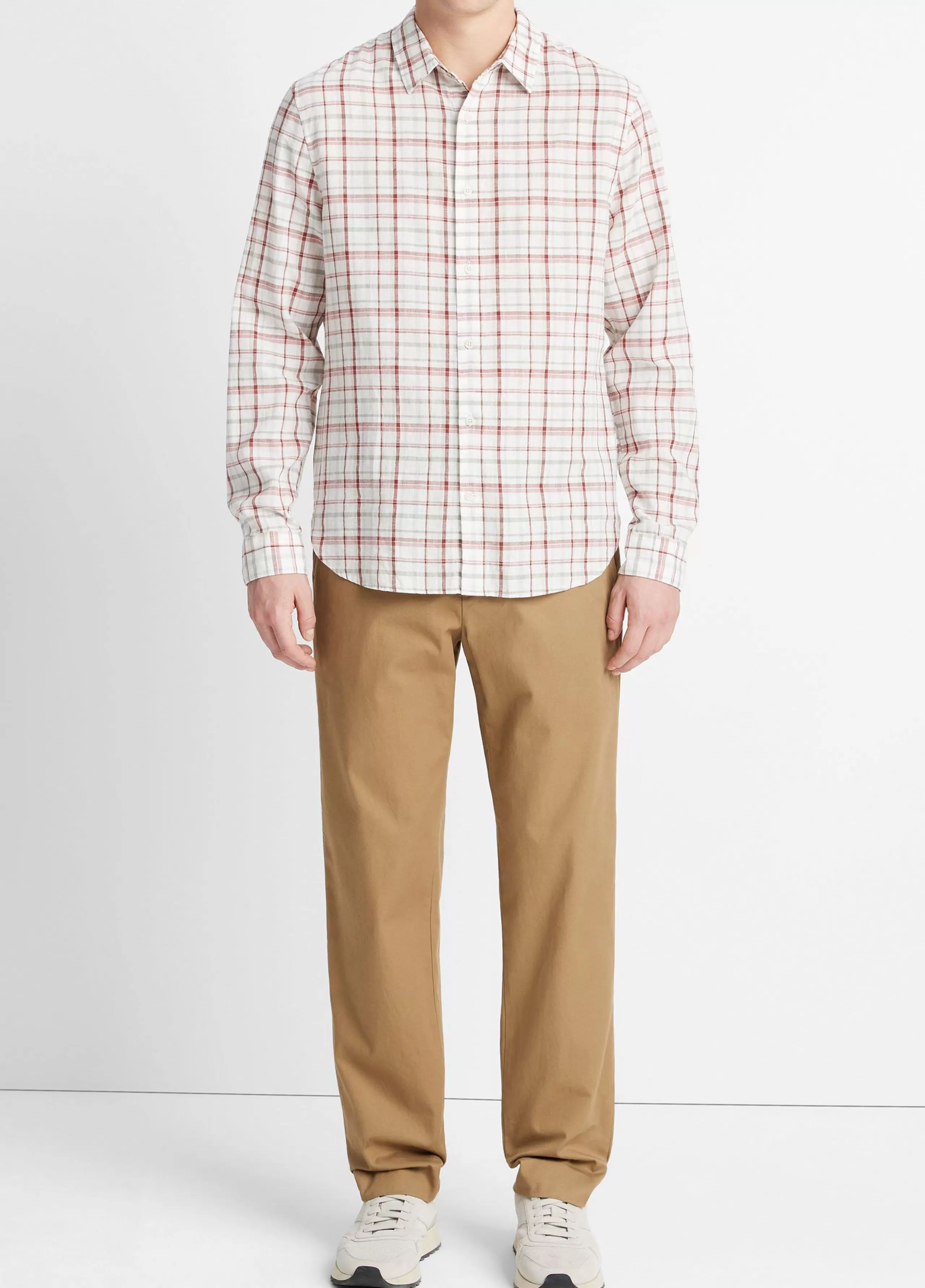 Vince Oakmont Plaid Long-Sleeve Shirt