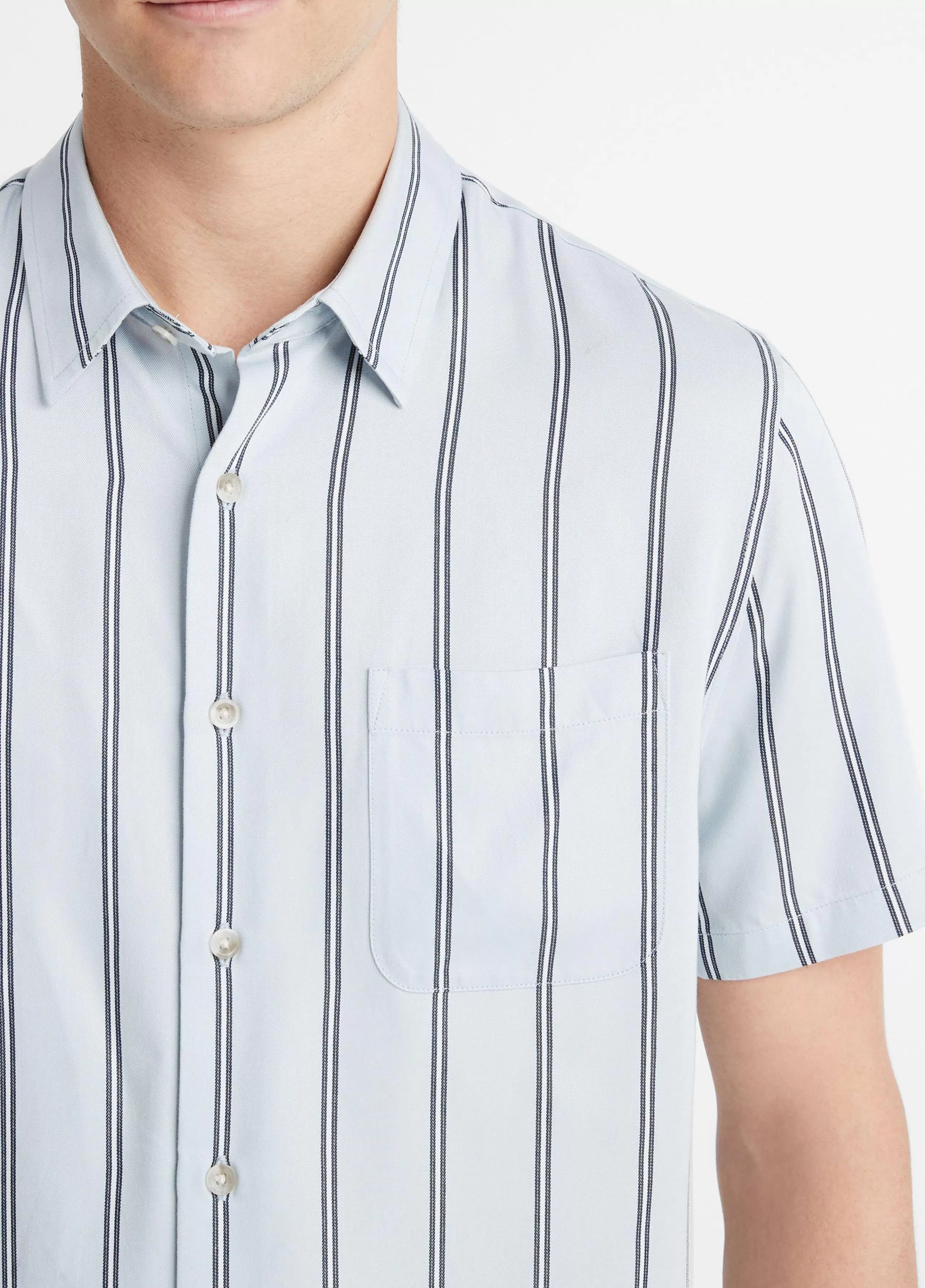 Vince Pacifica Stripe Short-Sleeve Shirt