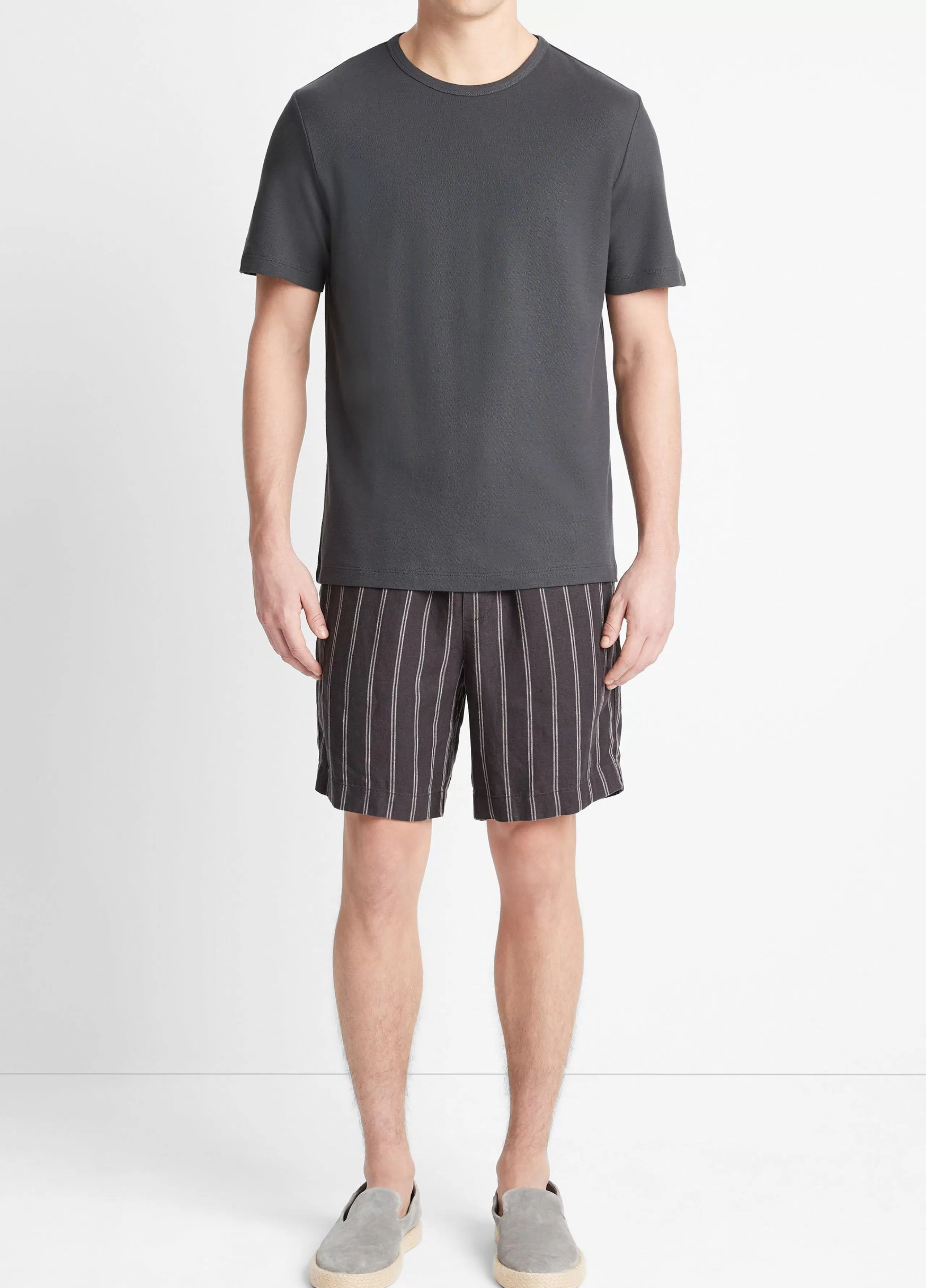 Vince Pima Cotton Piqué Crew Neck T-Shirt