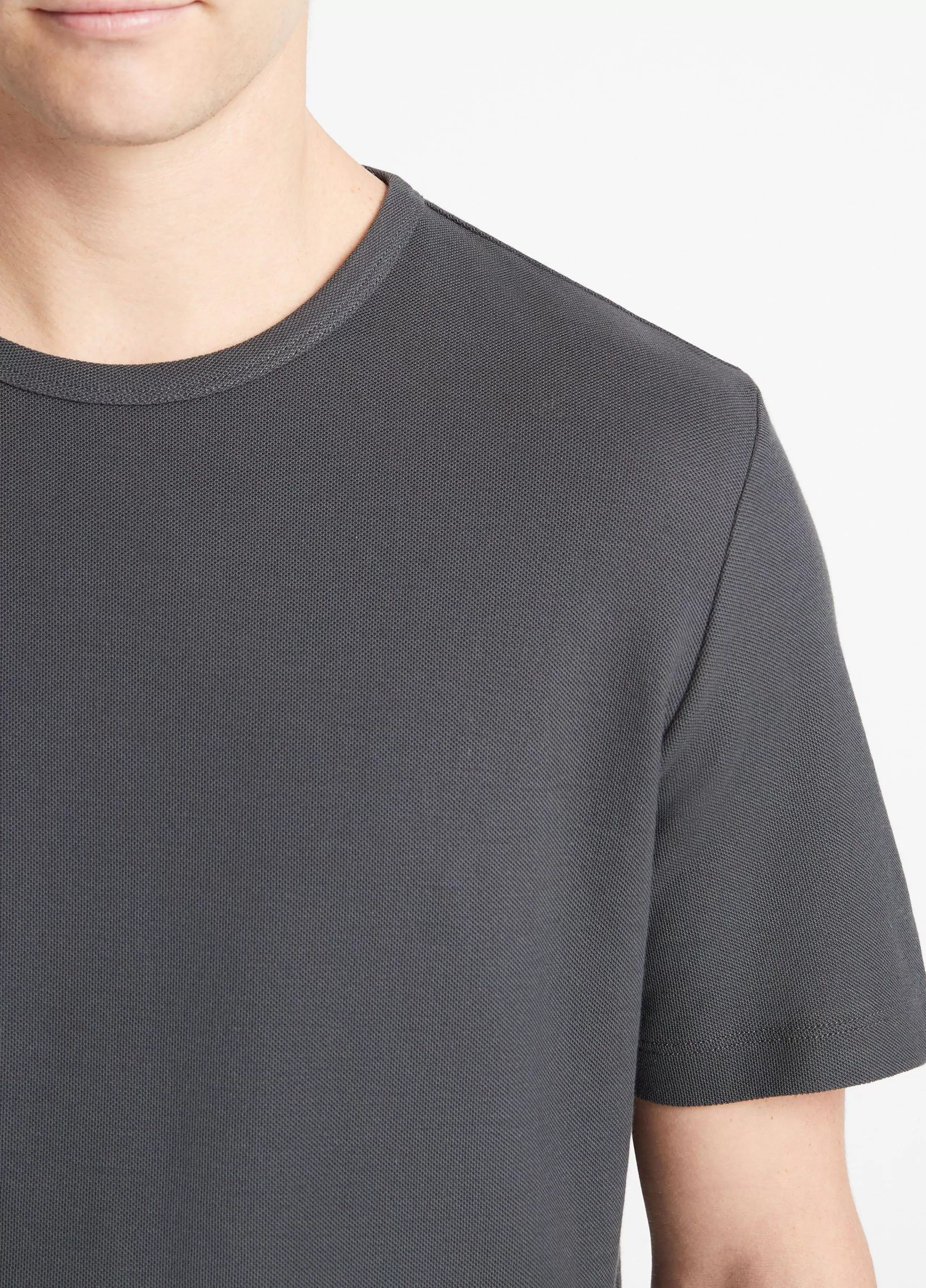 Vince Pima Cotton Piqué Crew Neck T-Shirt