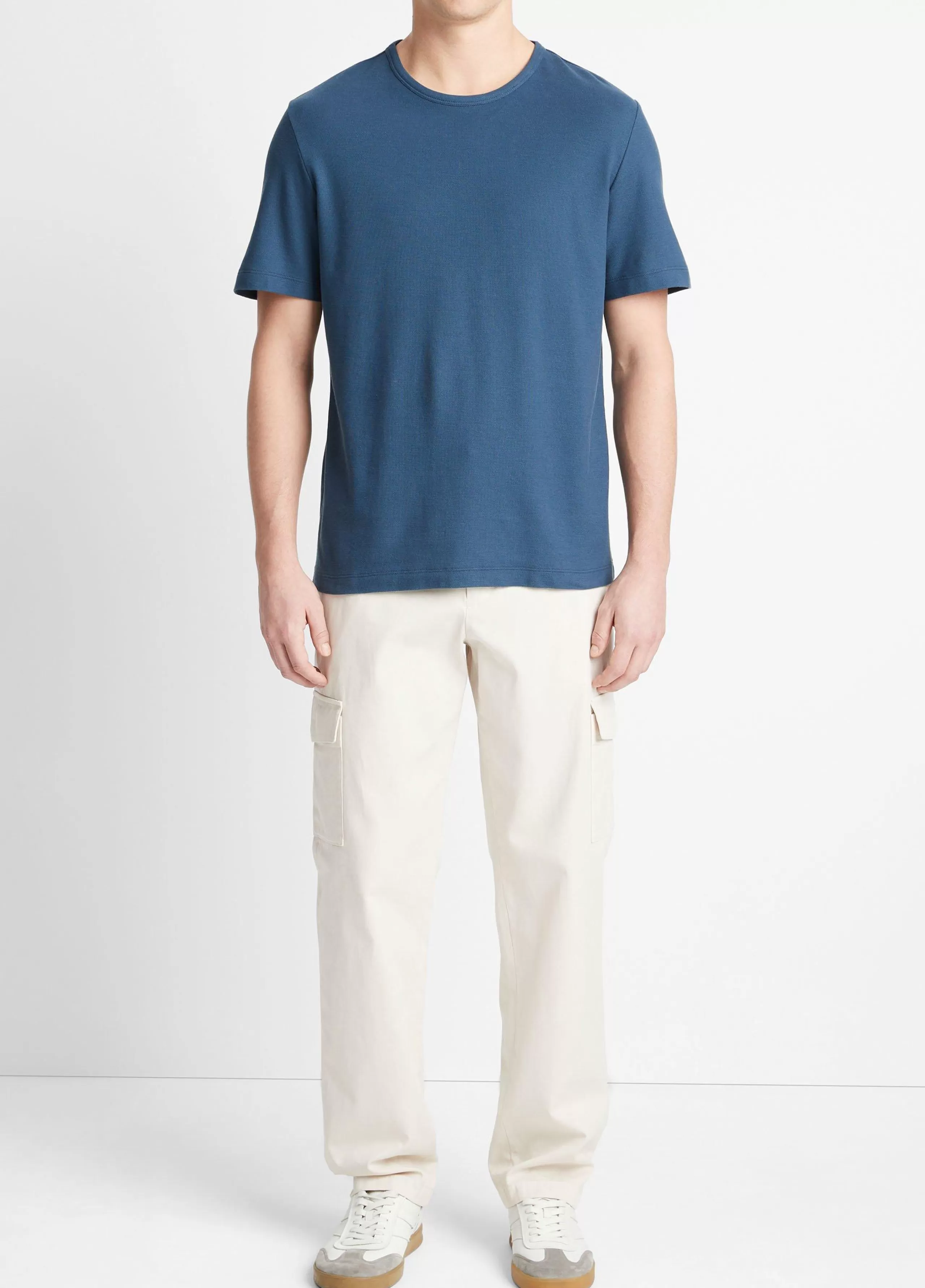 Vince Pima Cotton Piqué Crew Neck T-Shirt