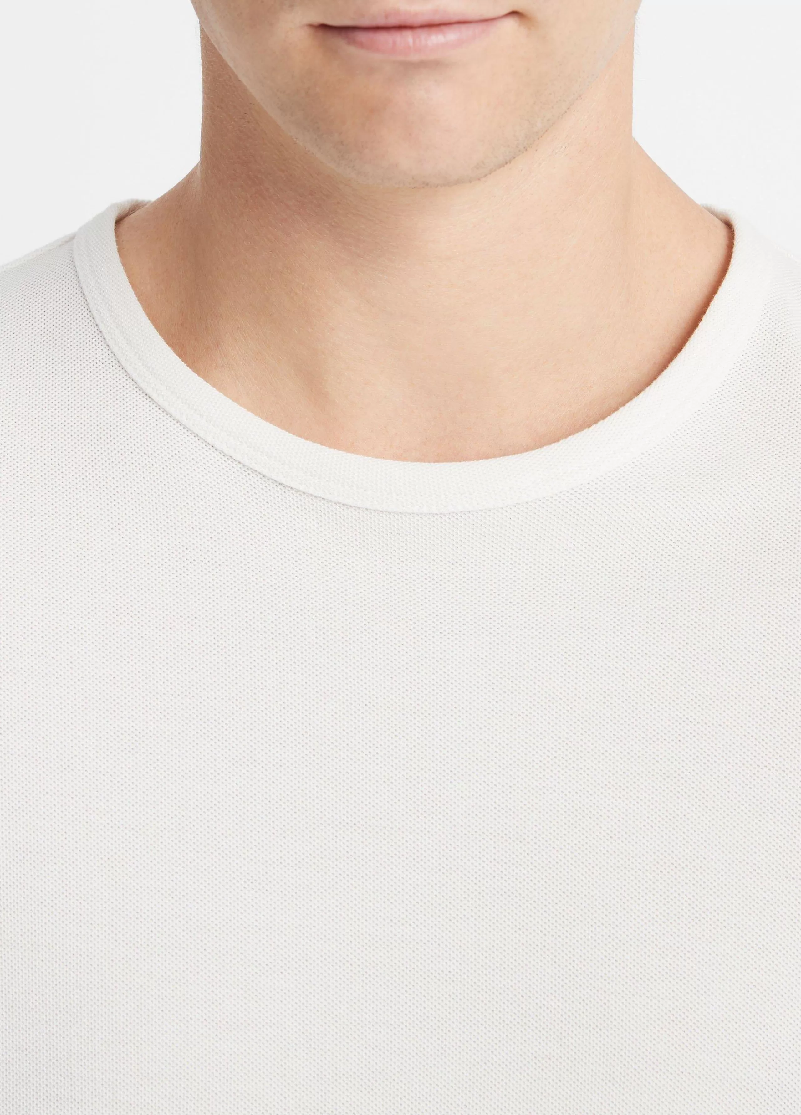 Vince Pima Cotton Piqué Crew Neck T-Shirt