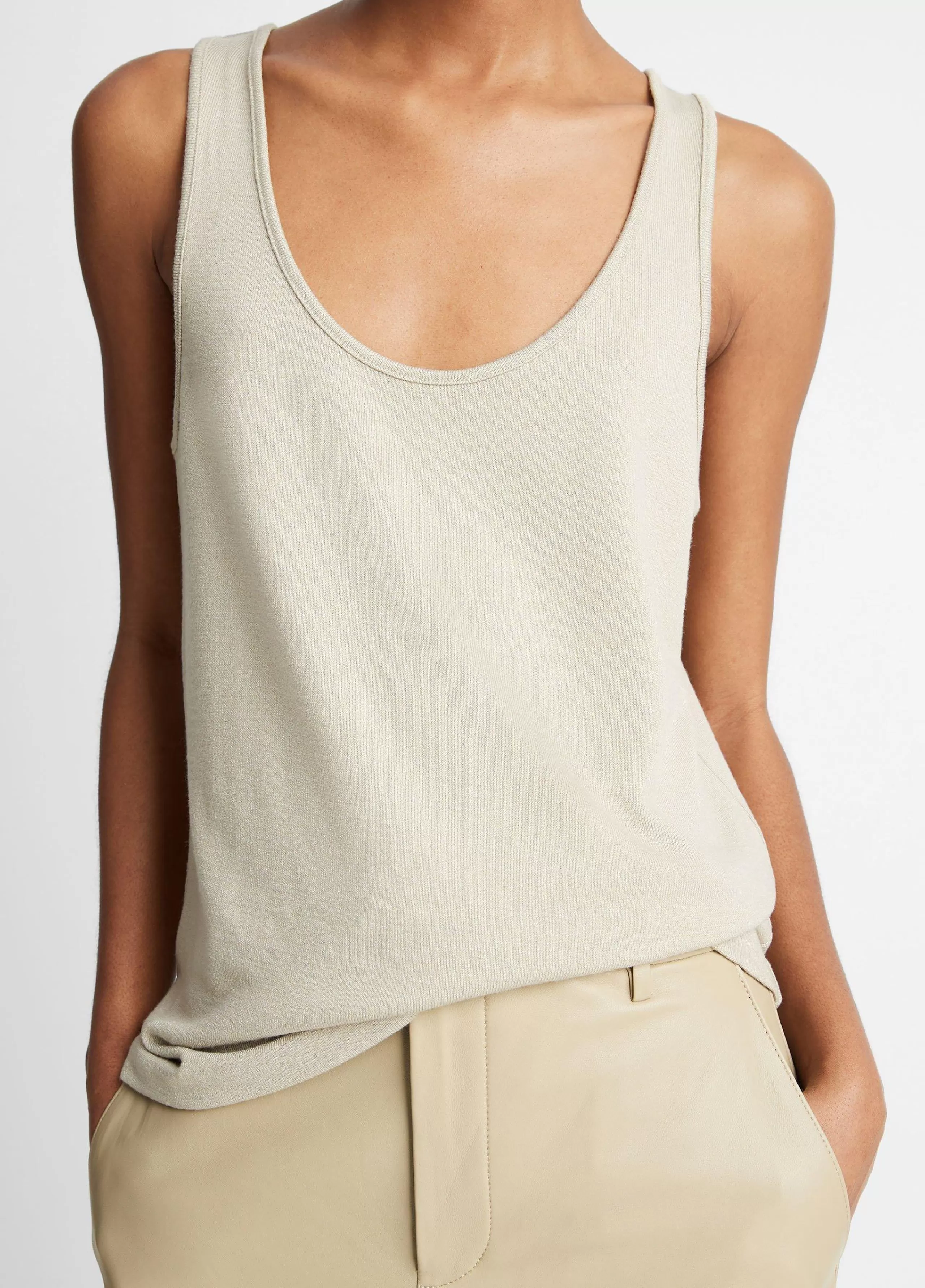 Women Vince Relaxed Scoop-Neck Tank