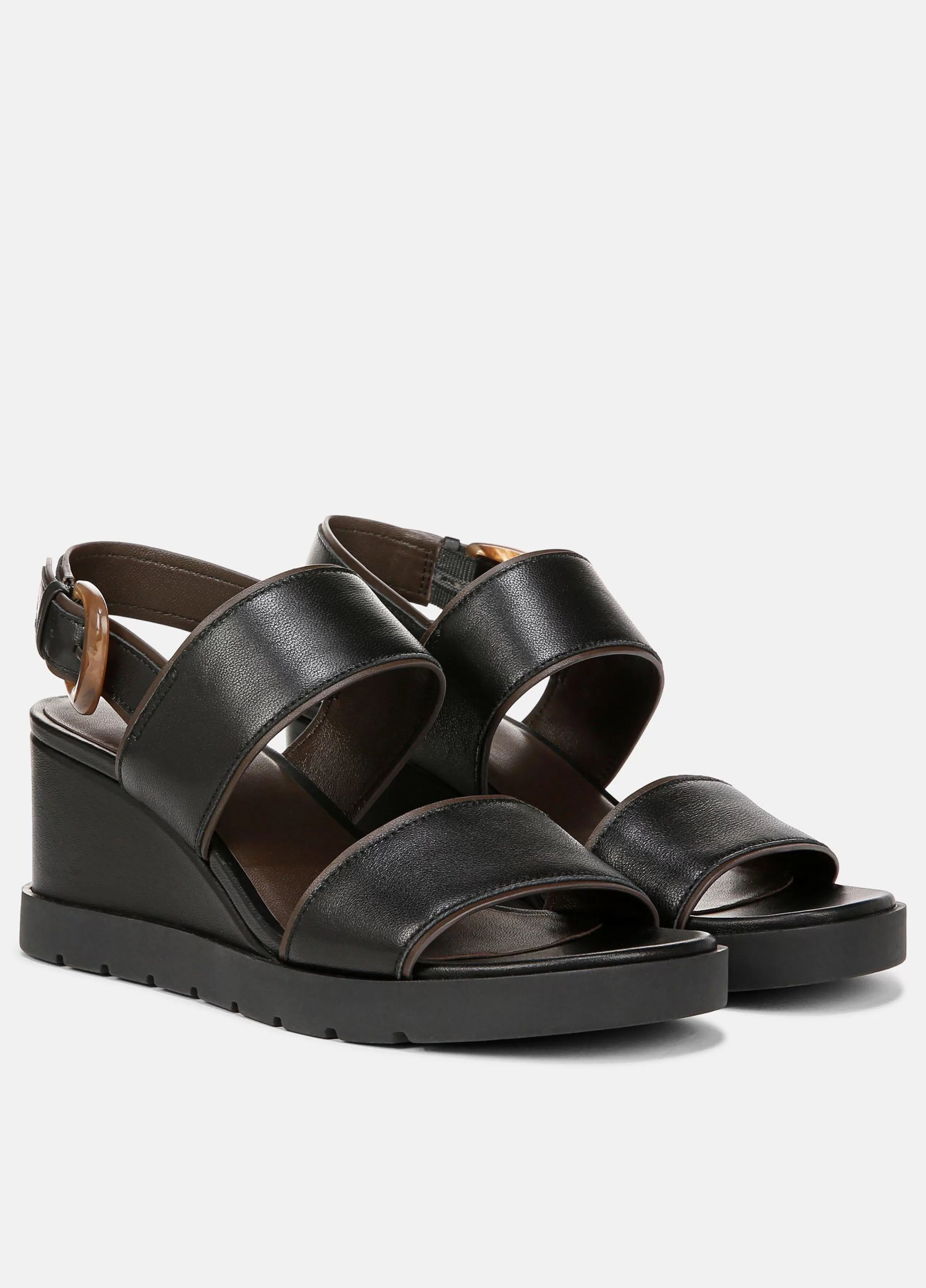 Women Vince Roma Leather Wedge Sandal