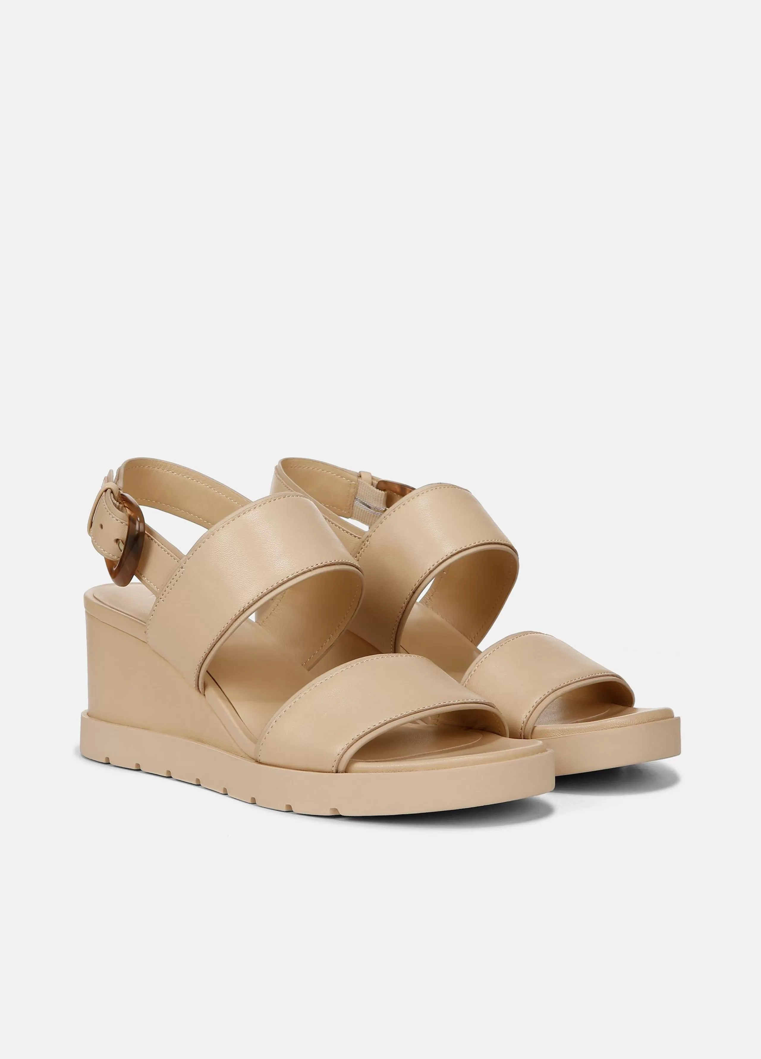 Women Vince Roma Leather Wedge Sandal