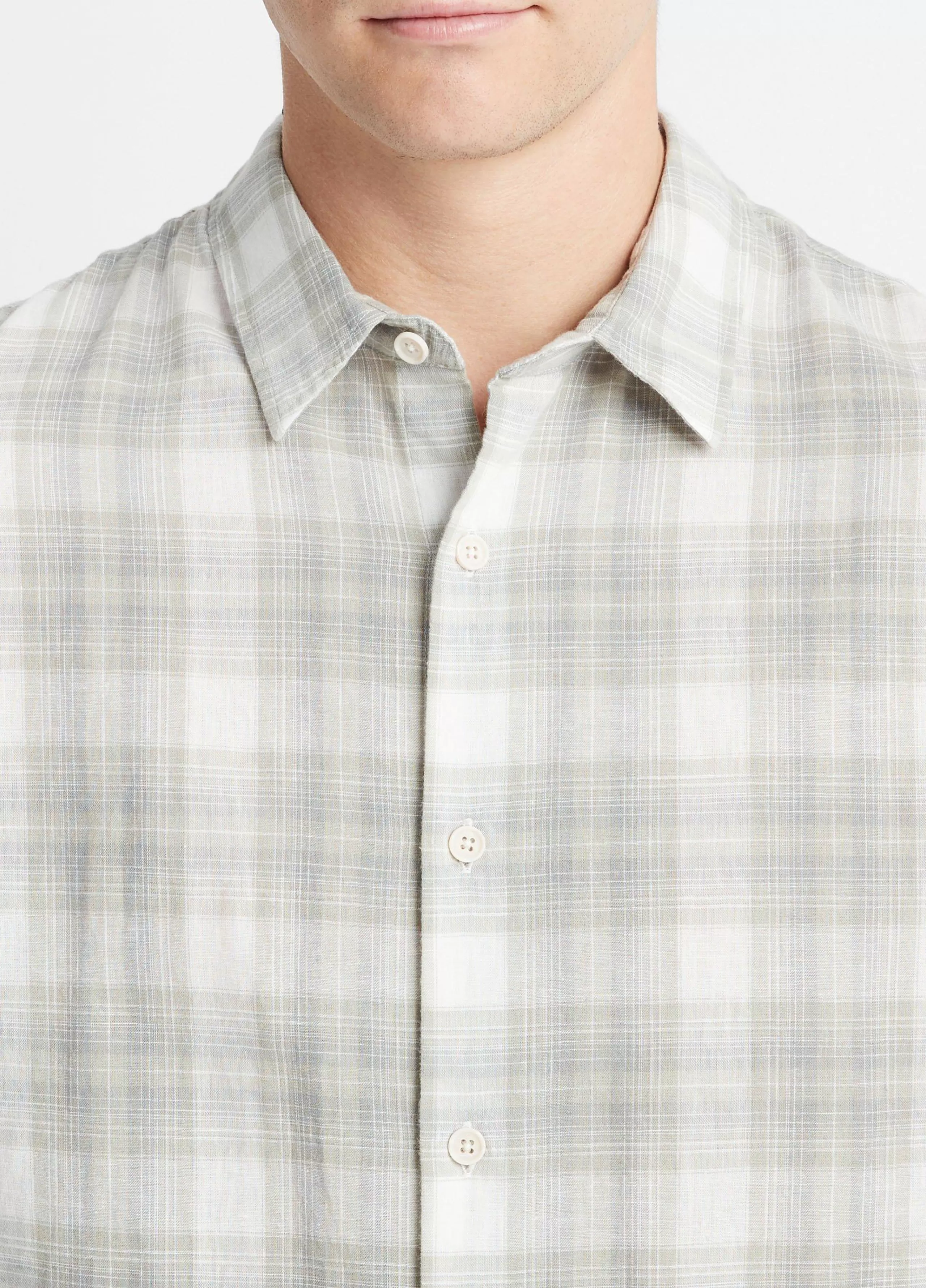 Vince Salton Plaid Long-Sleeve Shirt