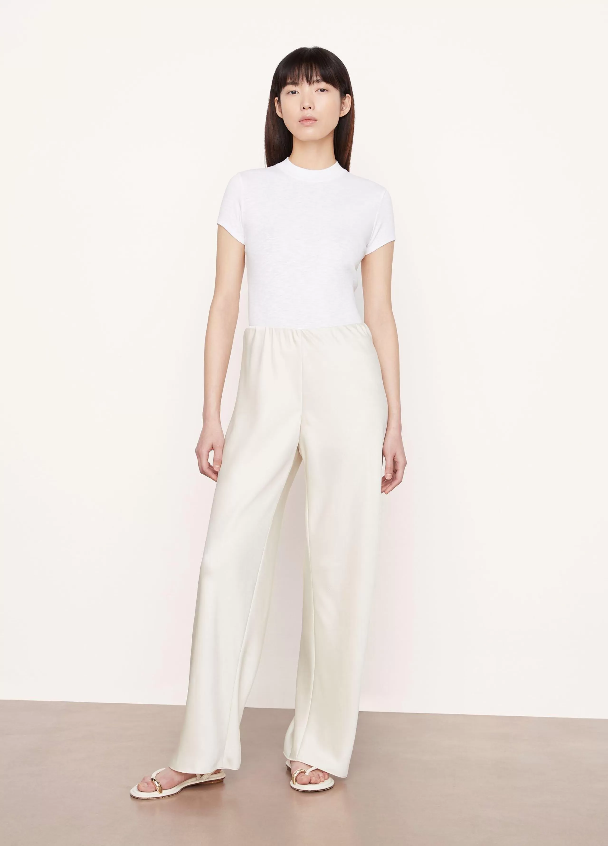 Women Vince Satin High-Waist Bias Pant