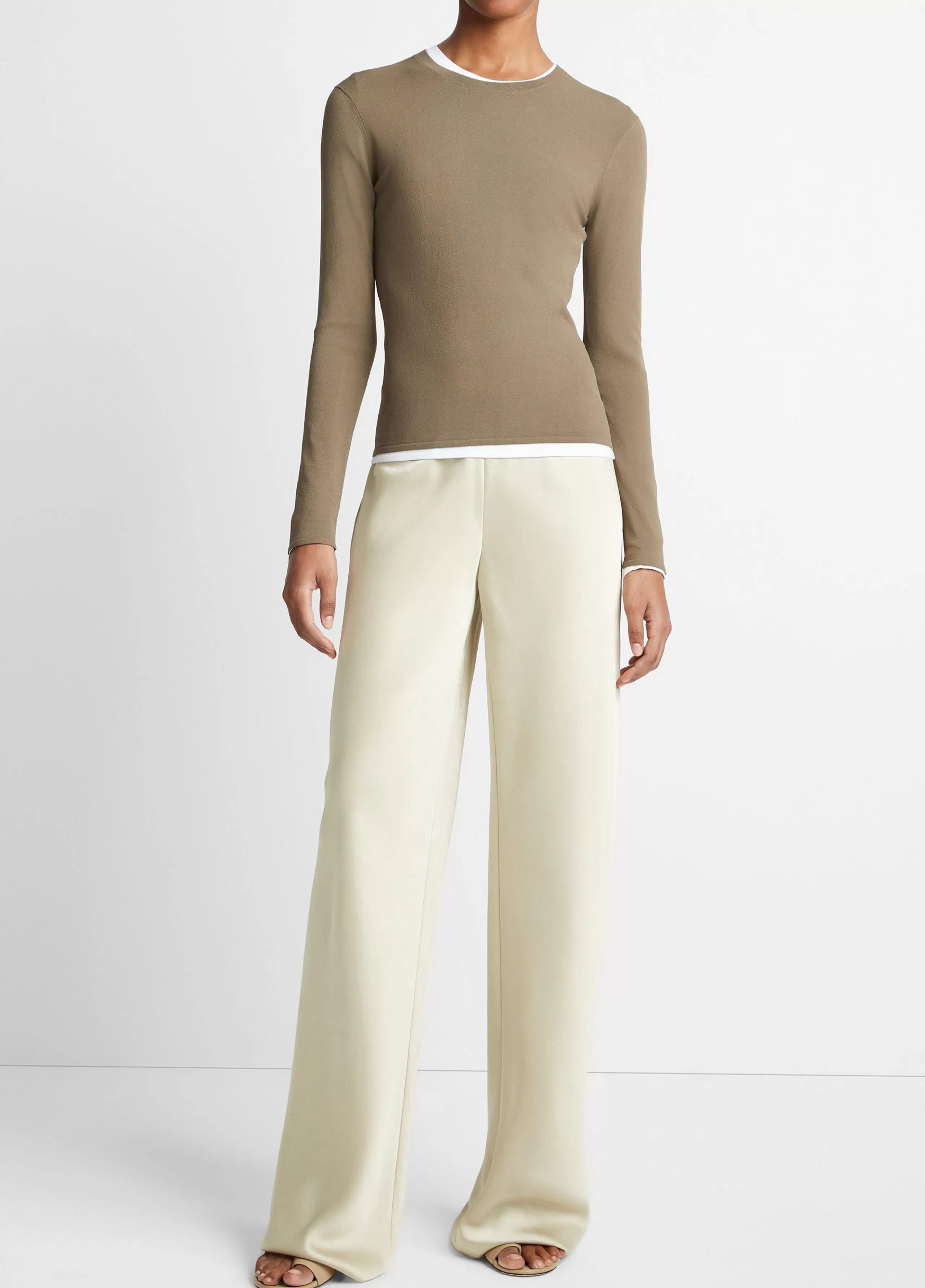 Women Vince Satin High-Waist Bias Pant