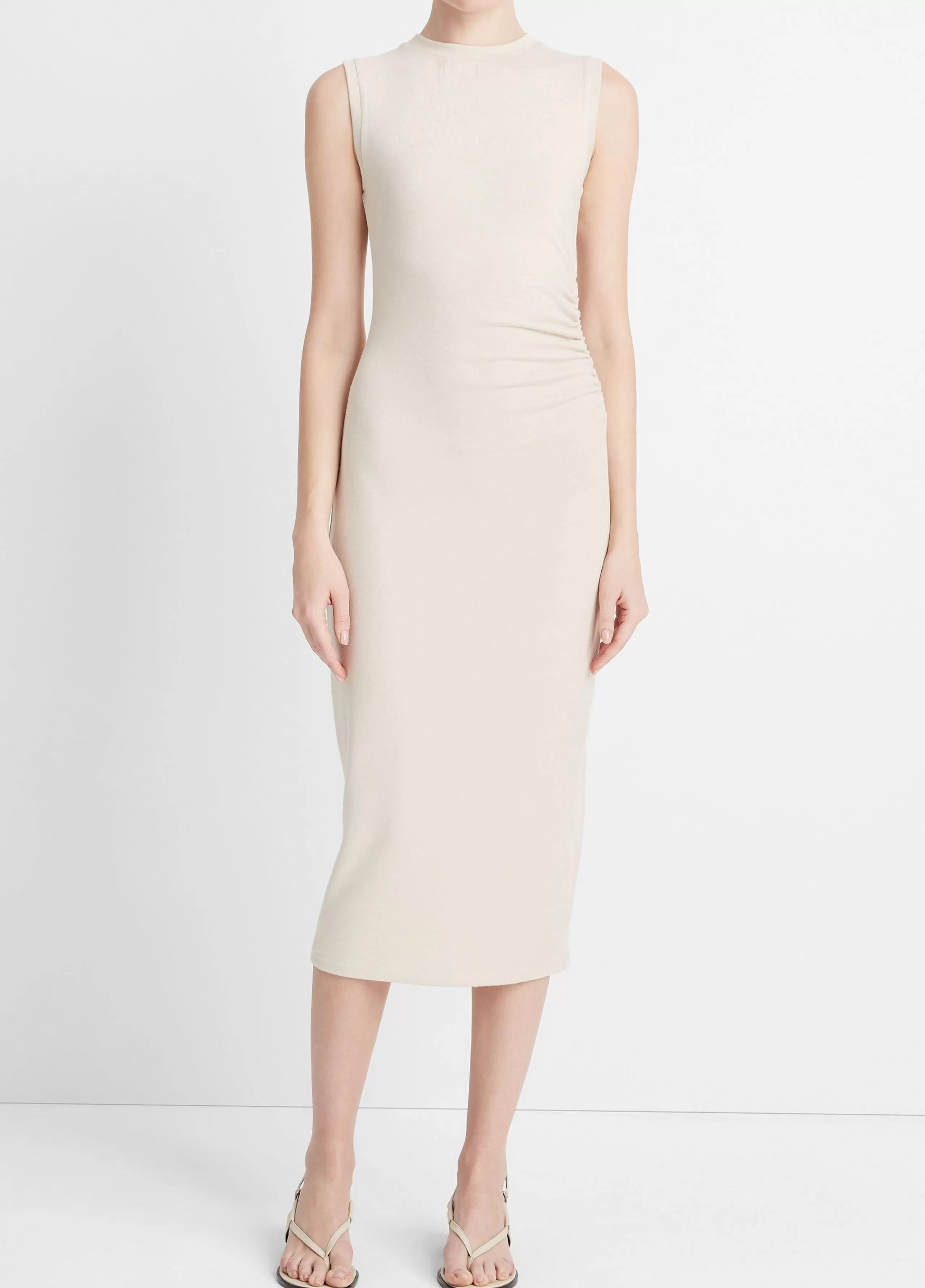 Women Vince Sleeveless Gathered-Waist Dress