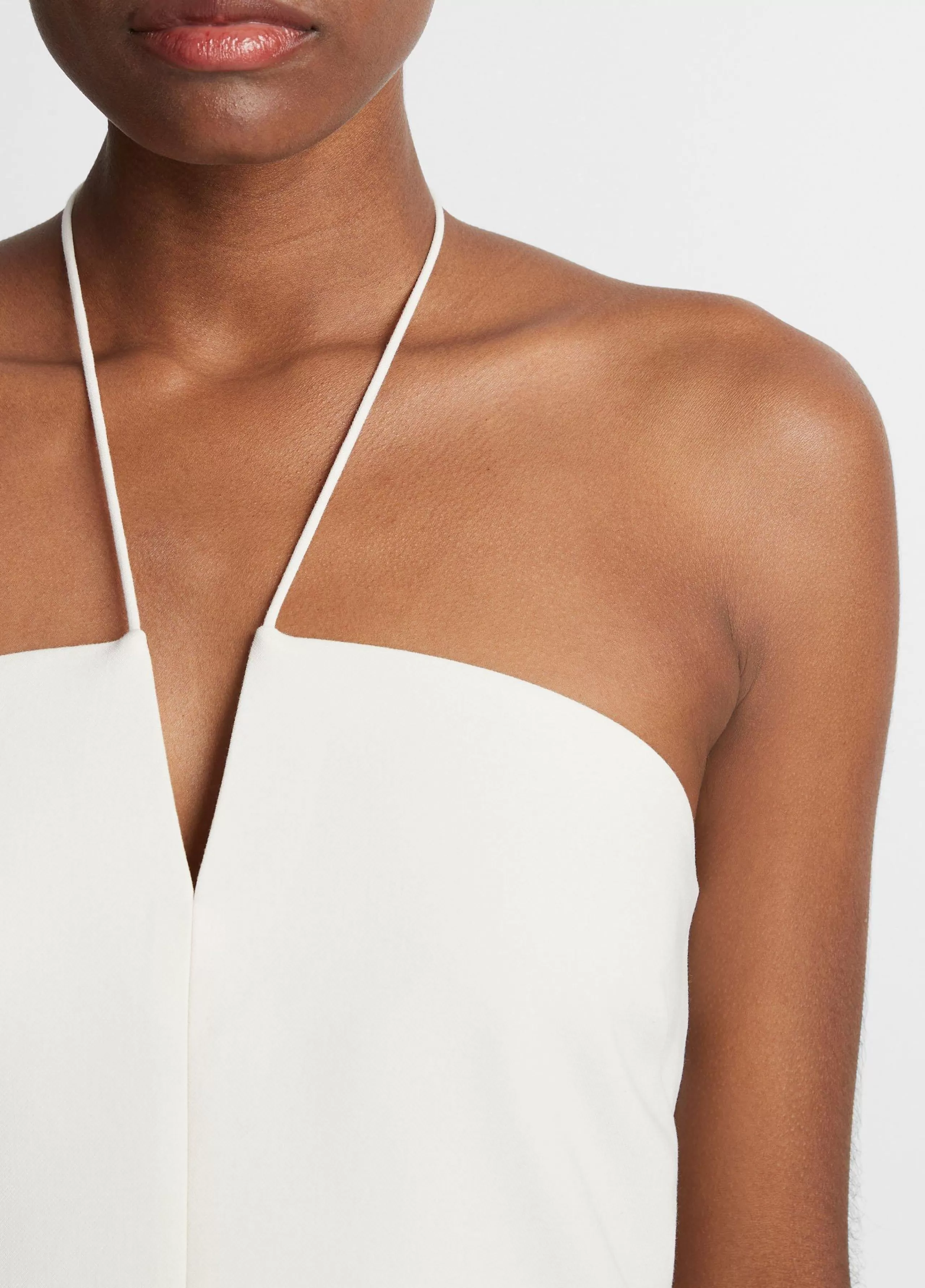 Women Vince Slit-Neck Halter Top