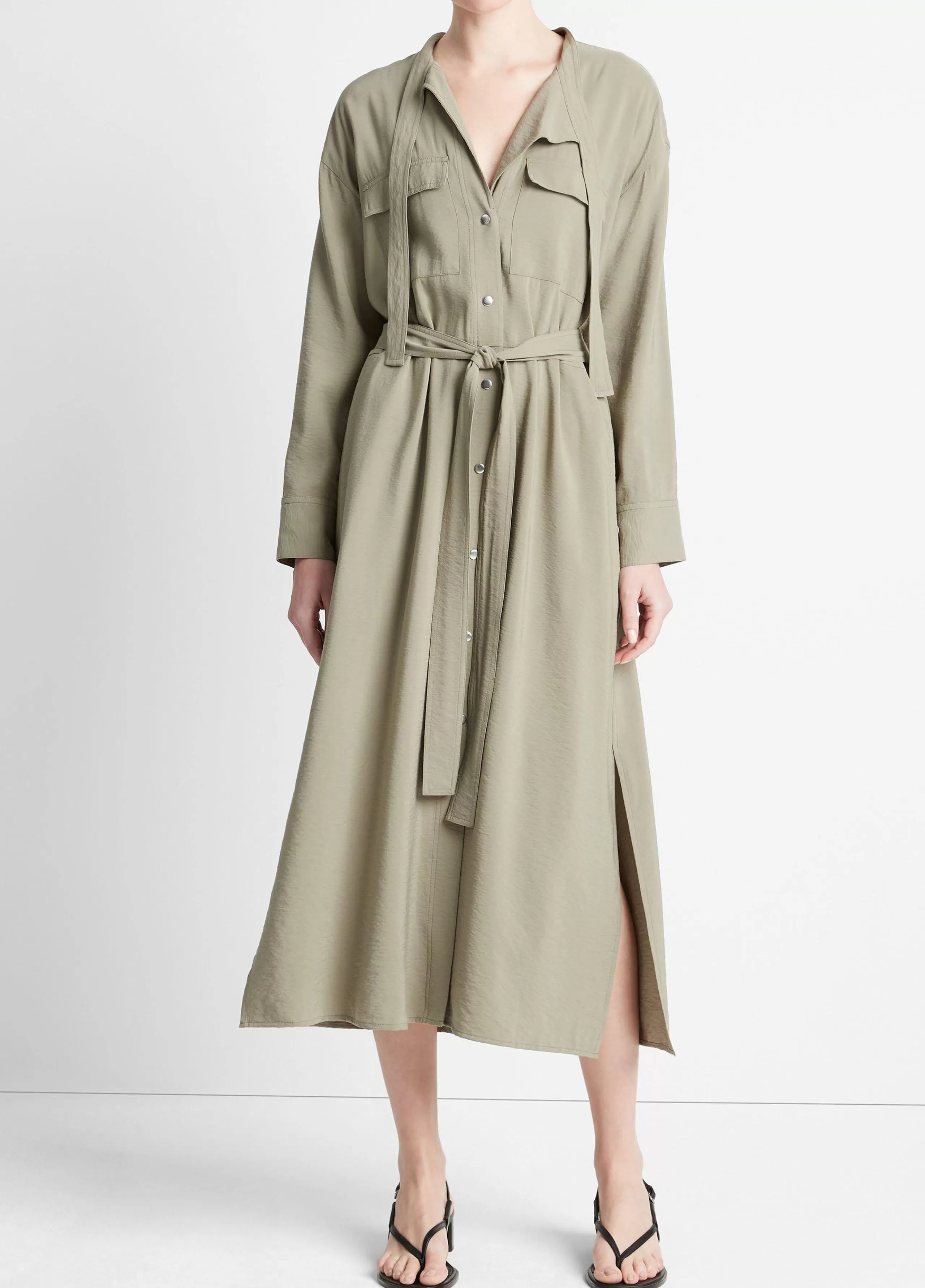 Women Vince Soft Utility Shirt Dress