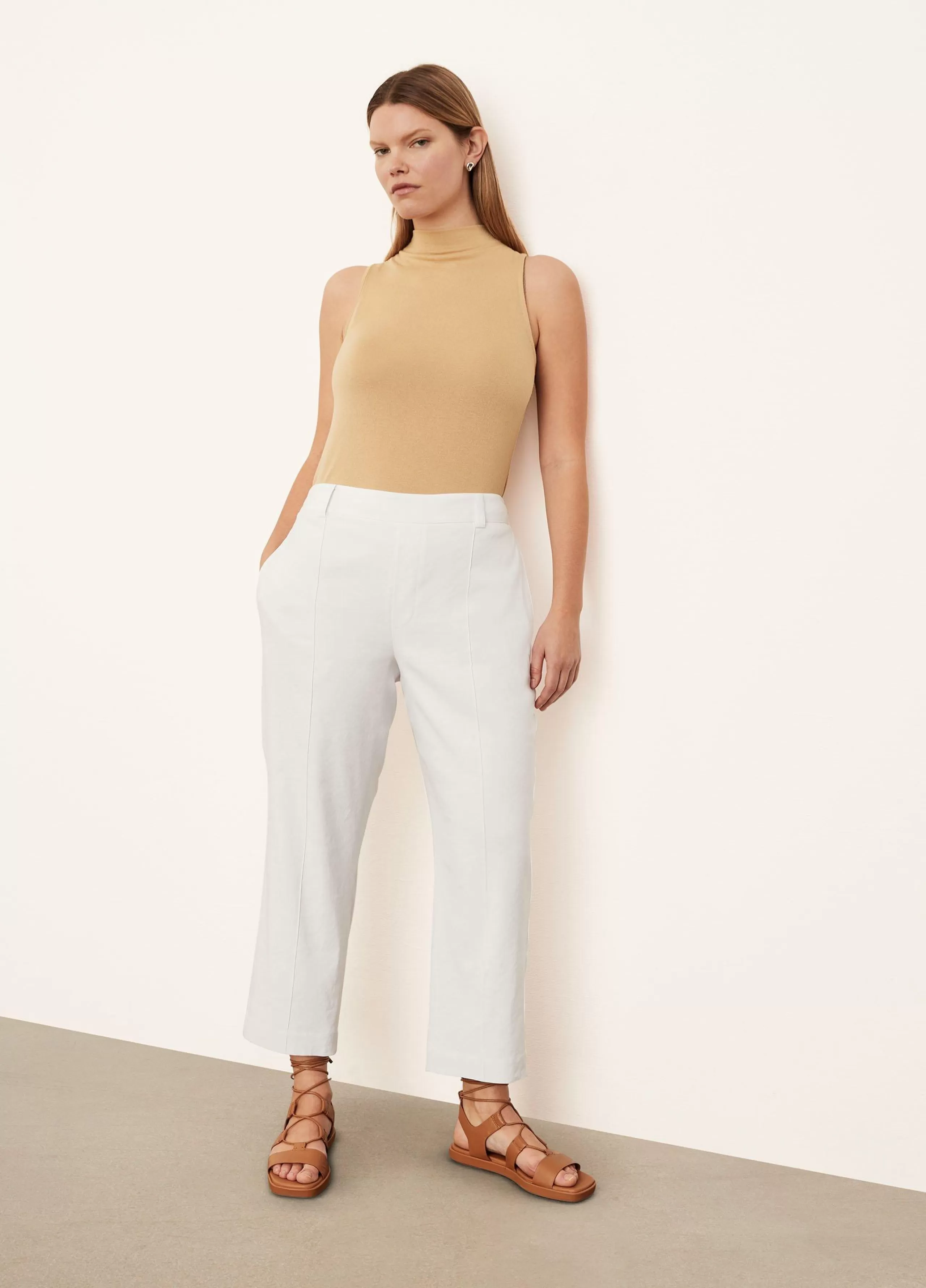 Women Vince Strap-Detail Tapered Pull-On Pant