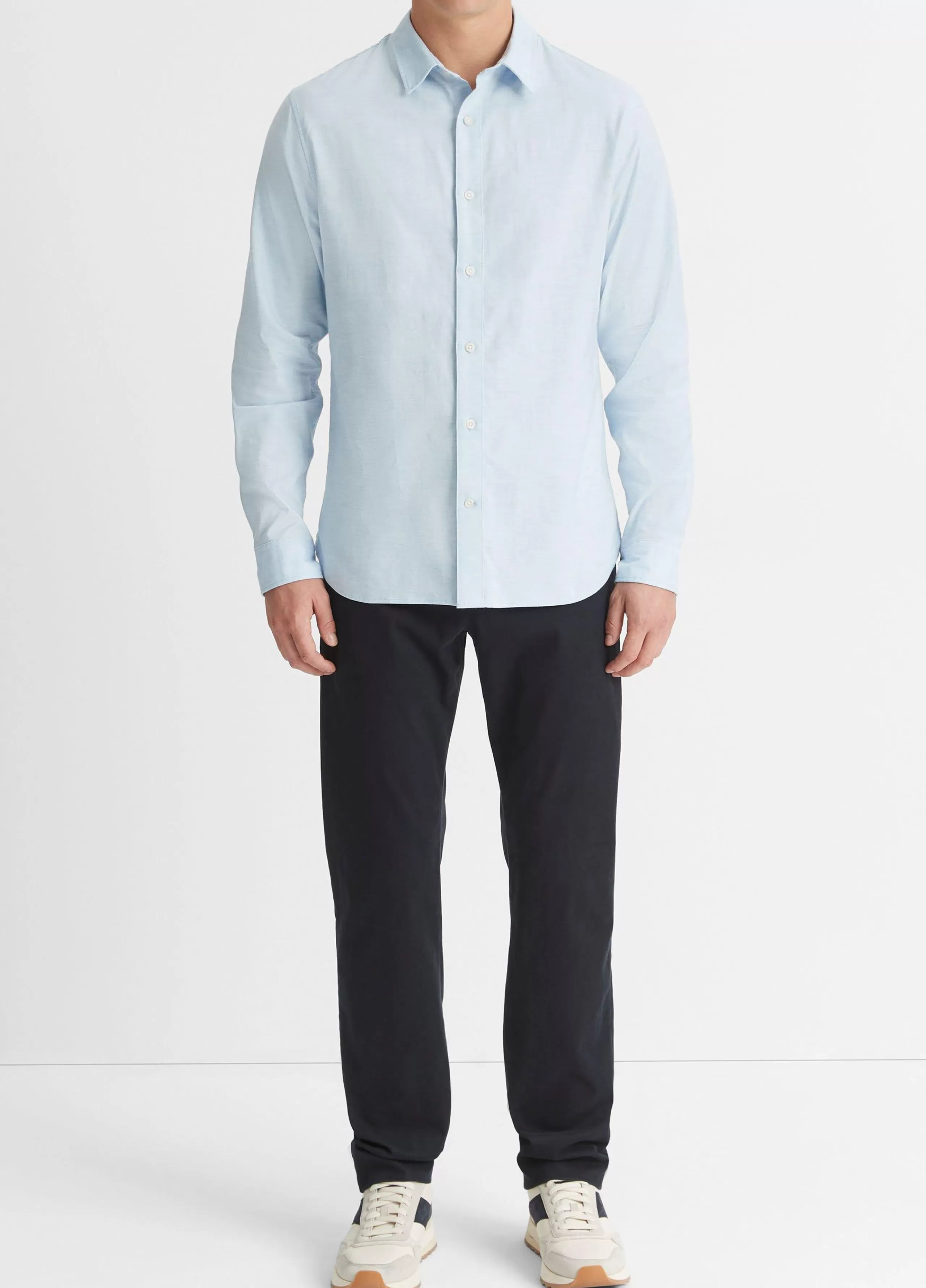 Vince Stretch Oxford Long-Sleeve Shirt