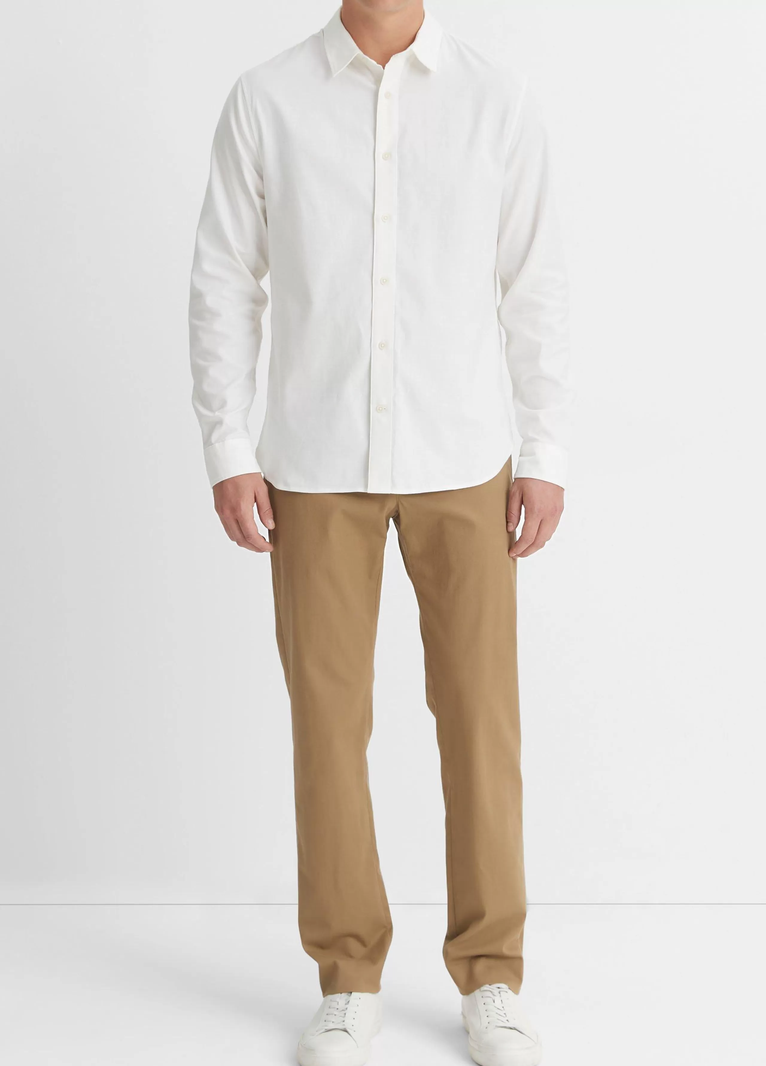 Vince Stretch Oxford Long-Sleeve Shirt