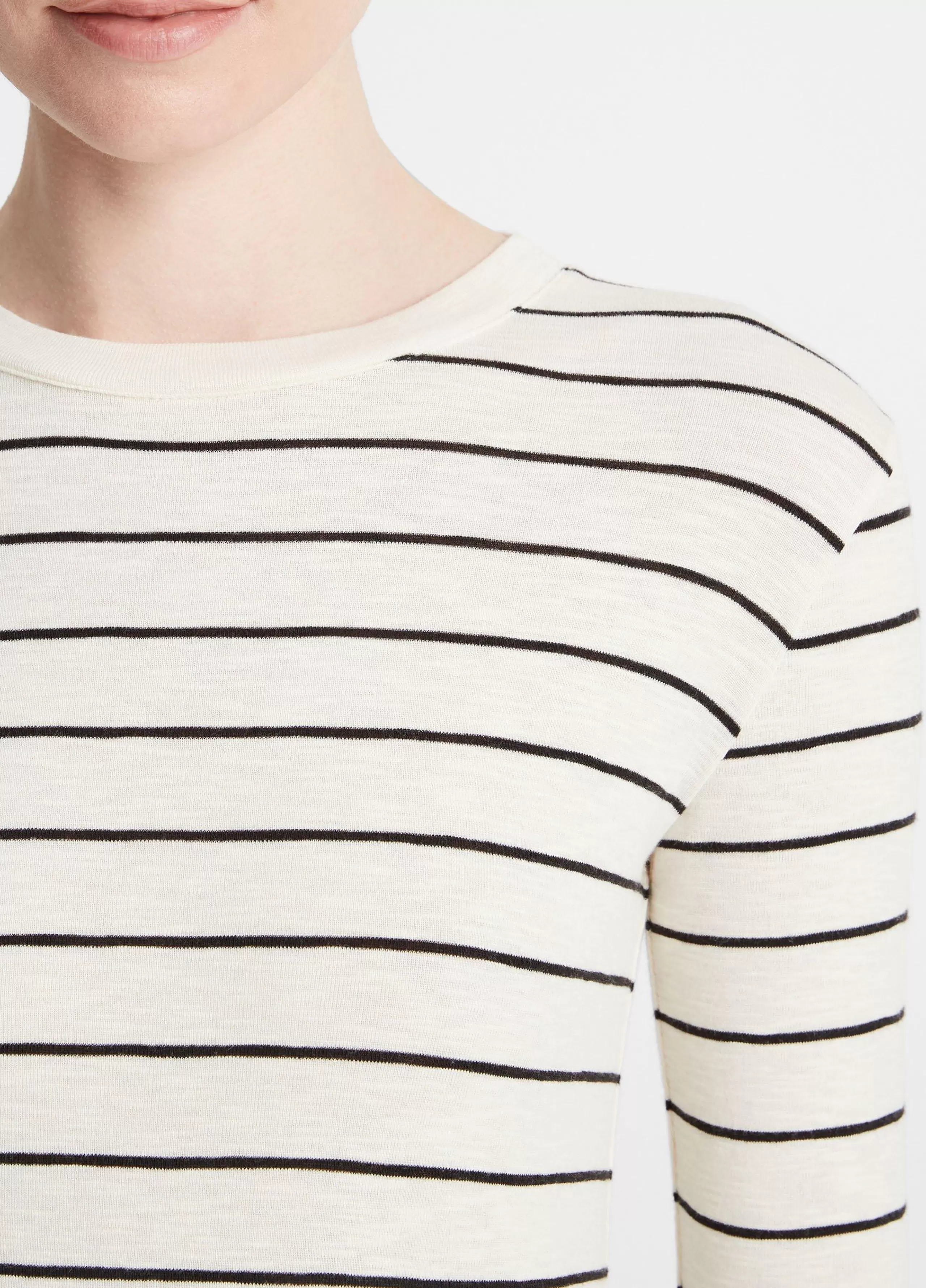 Women Vince Striped Long-Sleeve T-Shirt