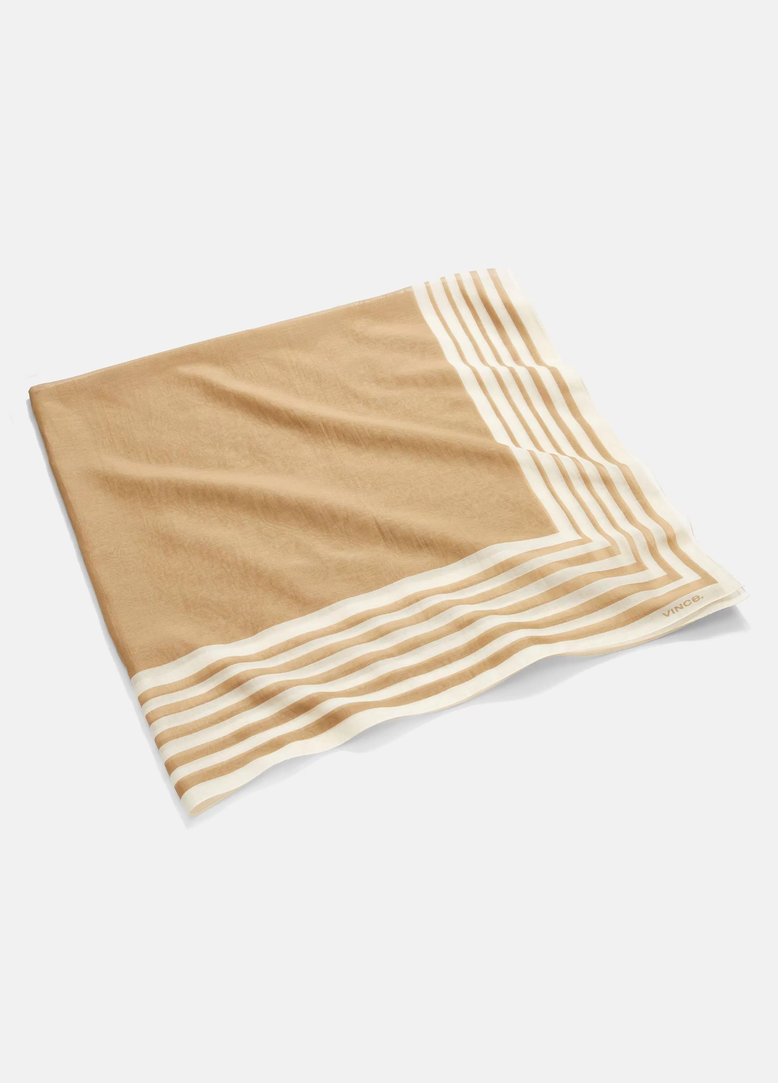 Women Vince Striped Silk Square Scarf