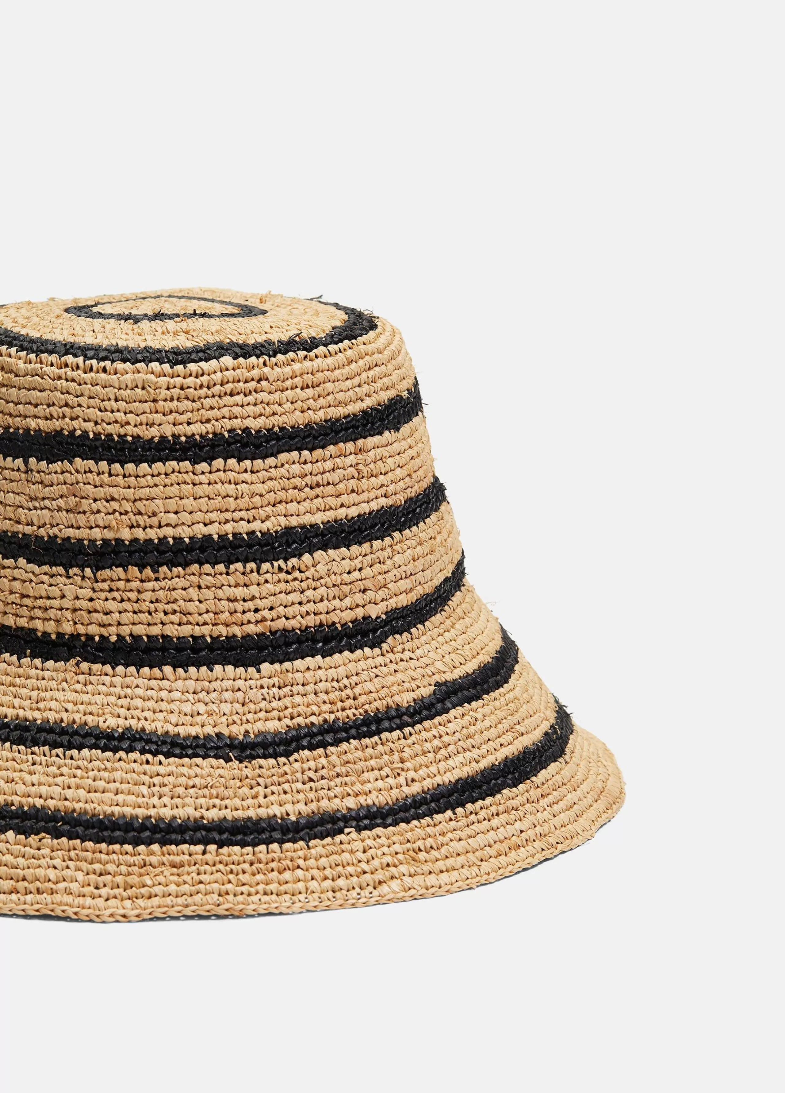 Women Vince Striped Straw Hat