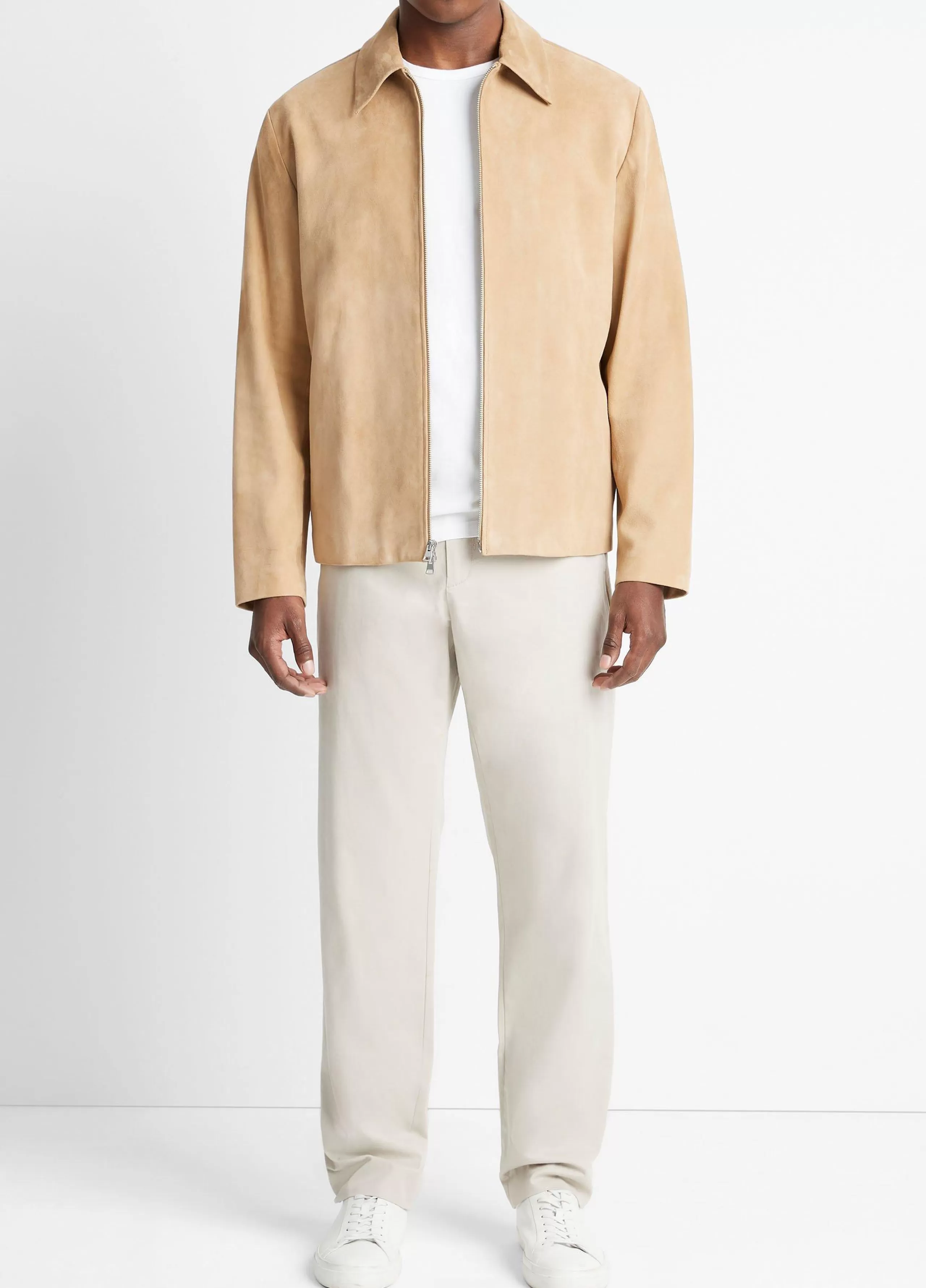 Vince Suede Zip-Up Jacket