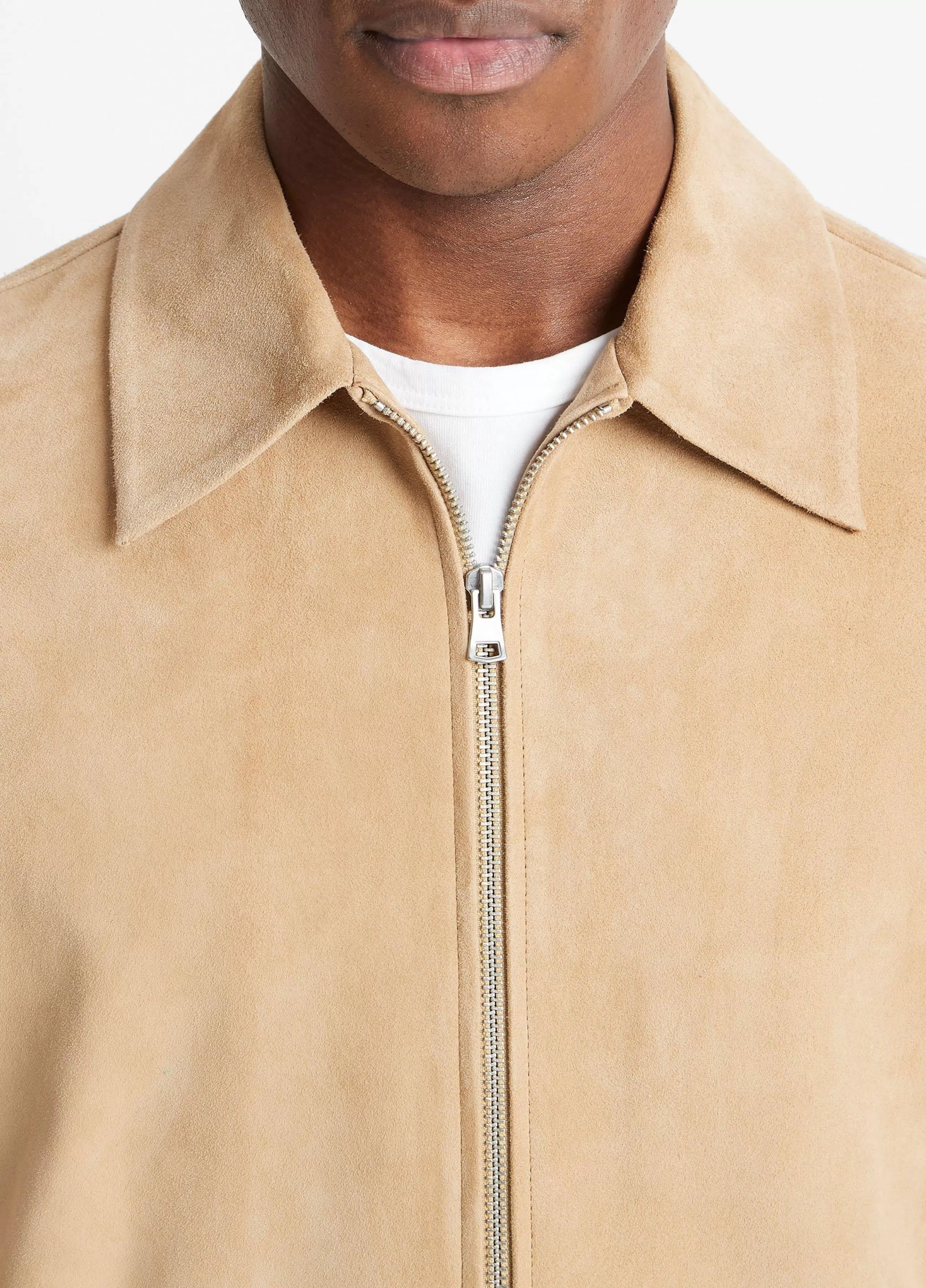 Vince Suede Zip-Up Jacket