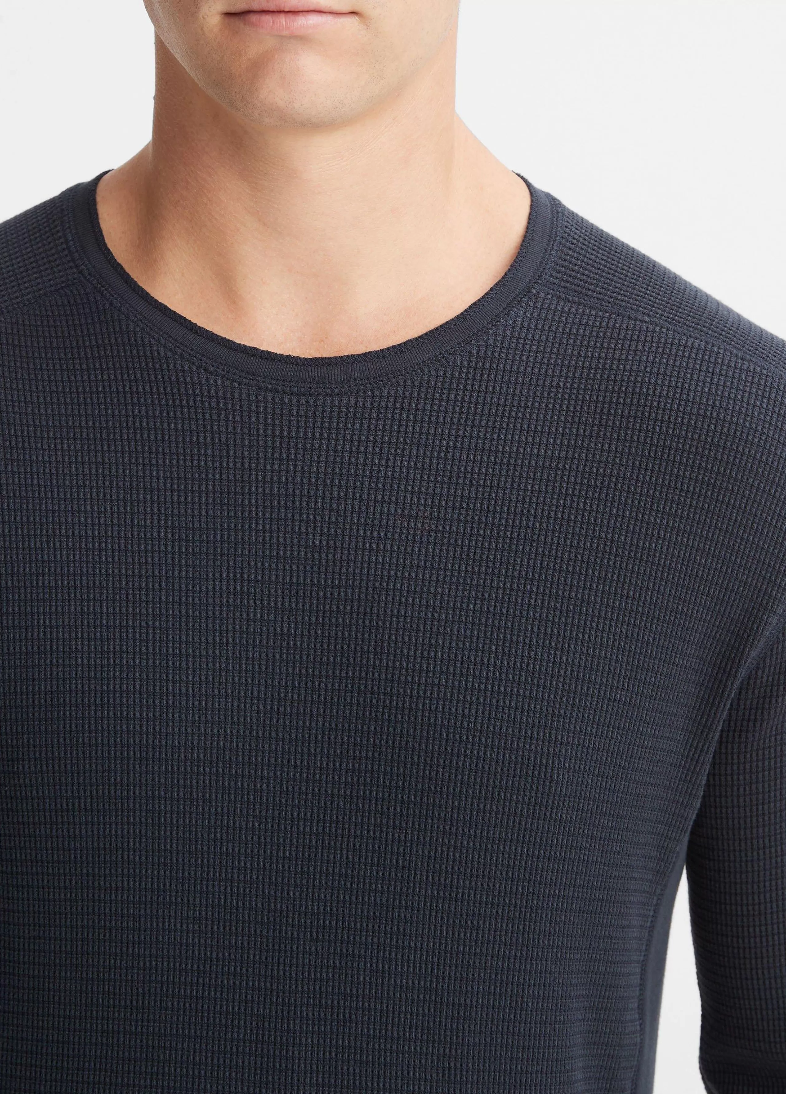 Vince Thermal Long Sleeve Crew Neck Pullover