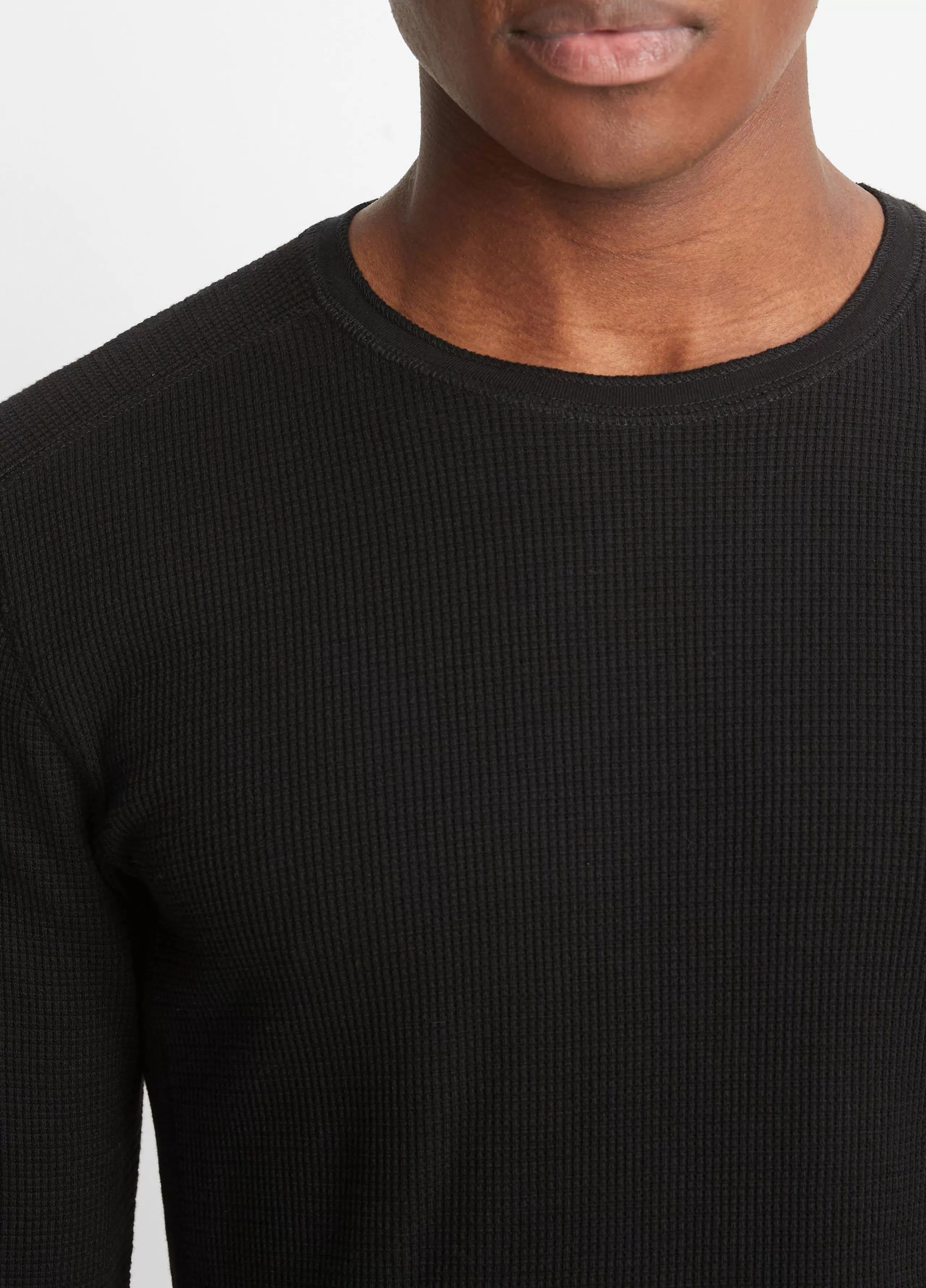 Vince Thermal Long Sleeve Crew Neck Pullover