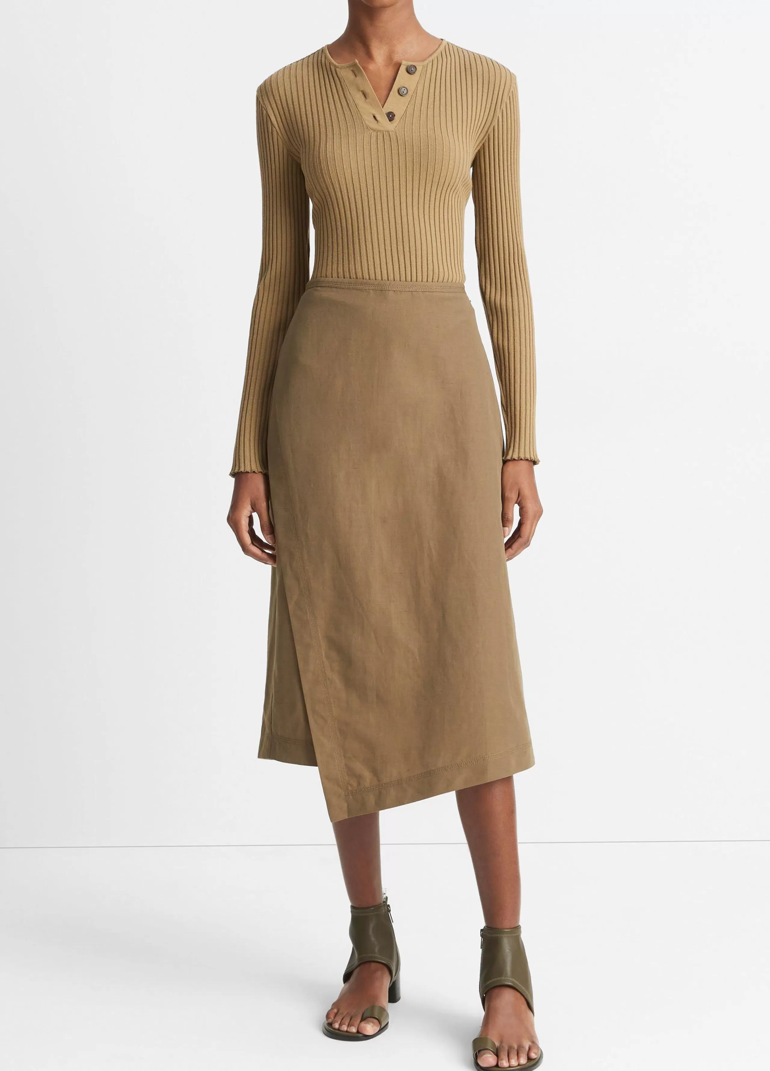 Women Vince Utility Asymmetric Paneled Skirt