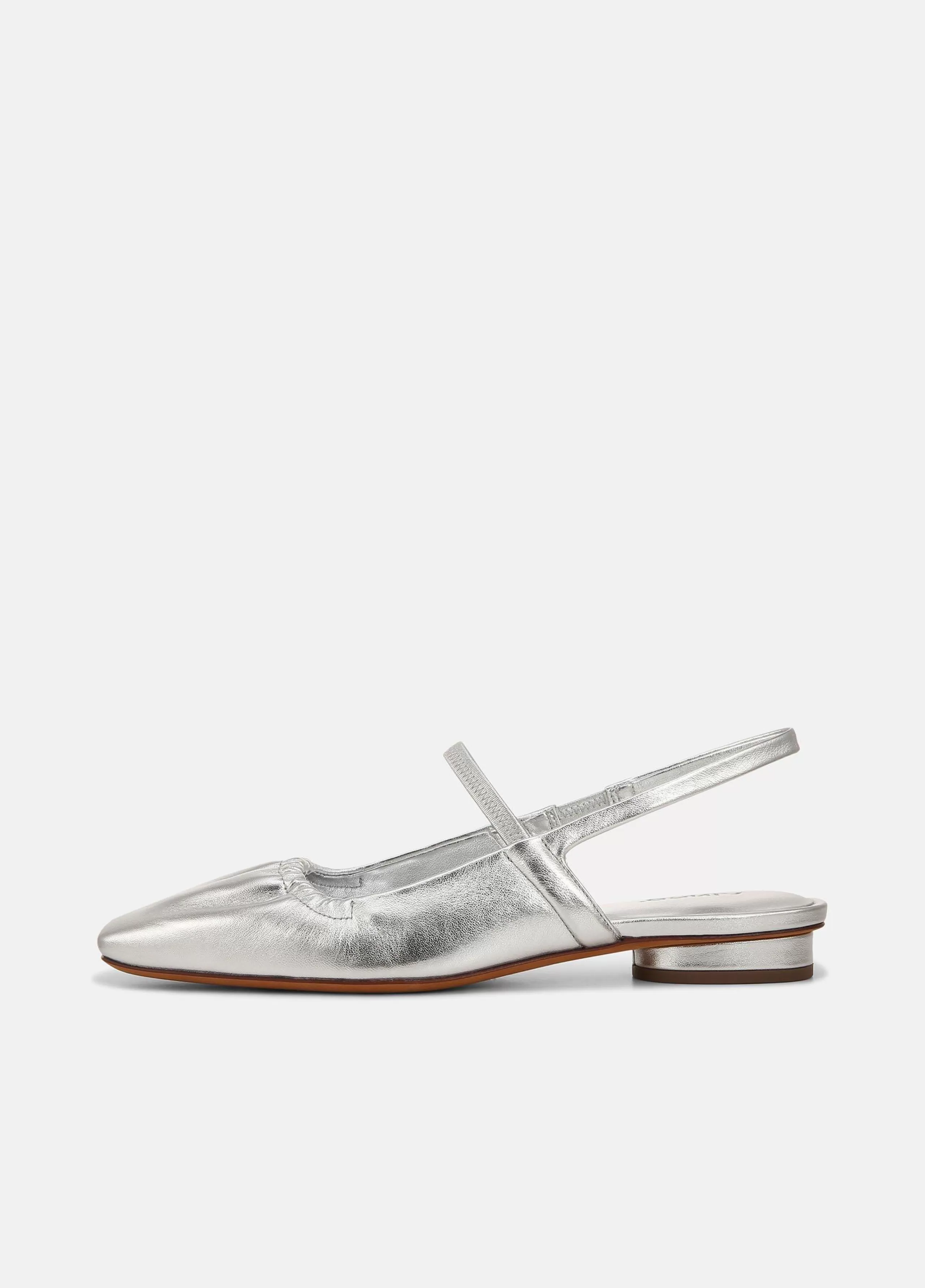 Women Vince Venice Metallic Leather Slingback Flat