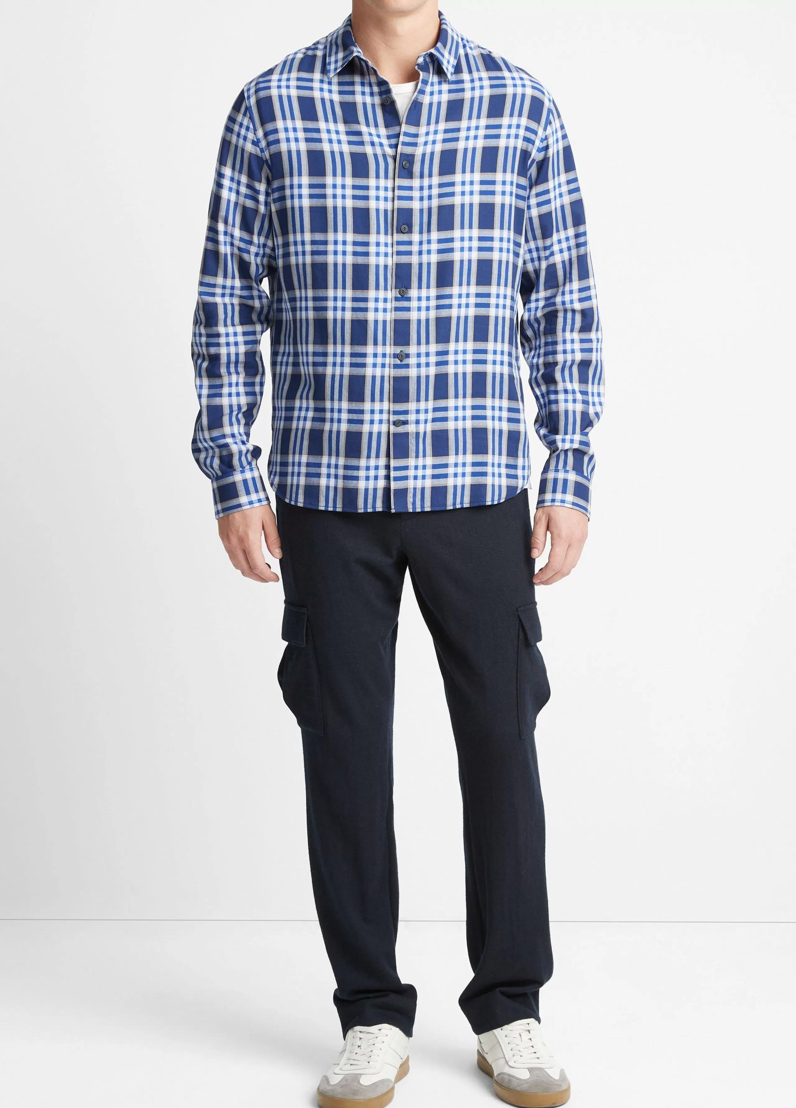 Vince Venice Plaid Long-Sleeve Shirt