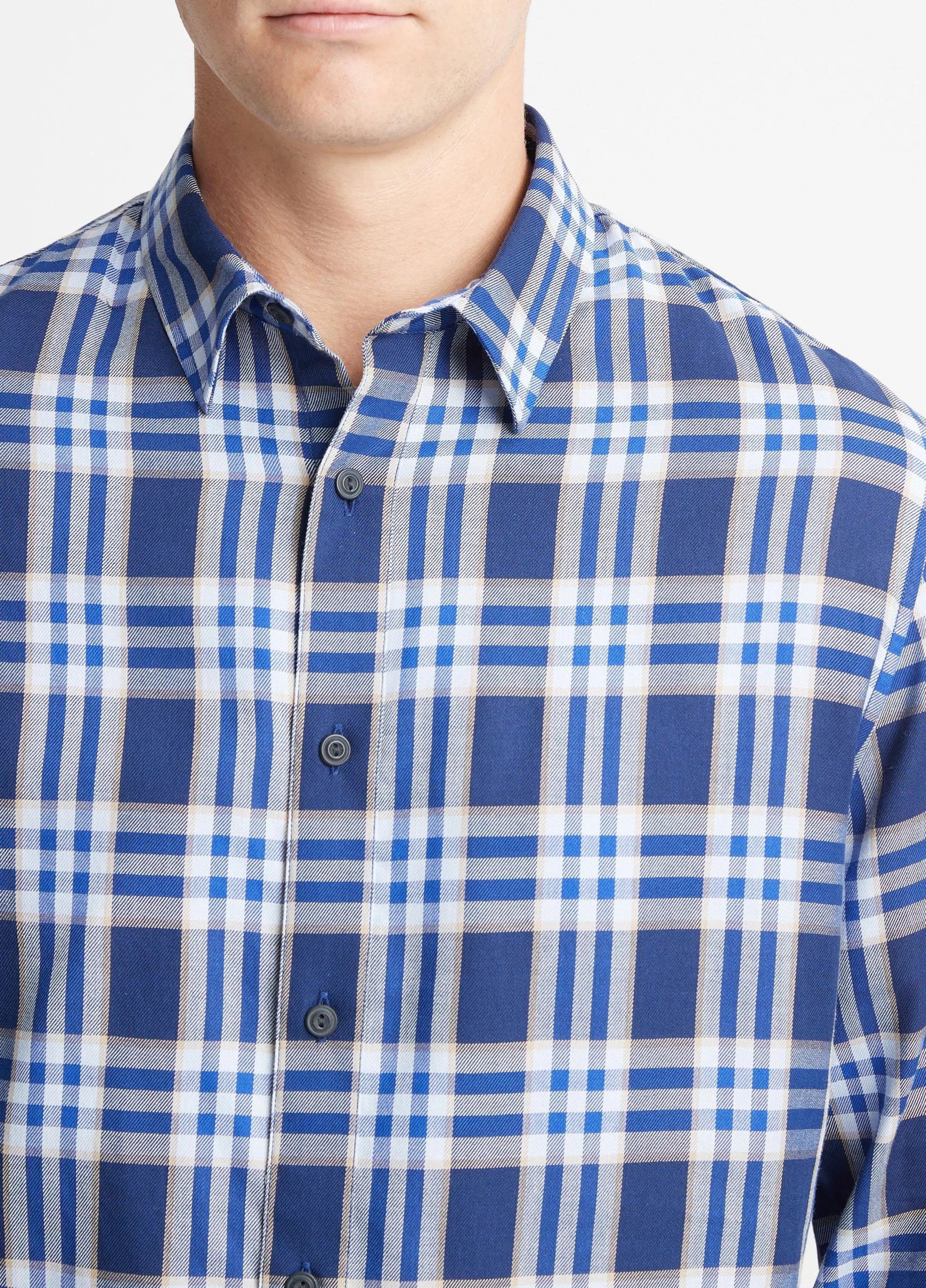 Vince Venice Plaid Long-Sleeve Shirt