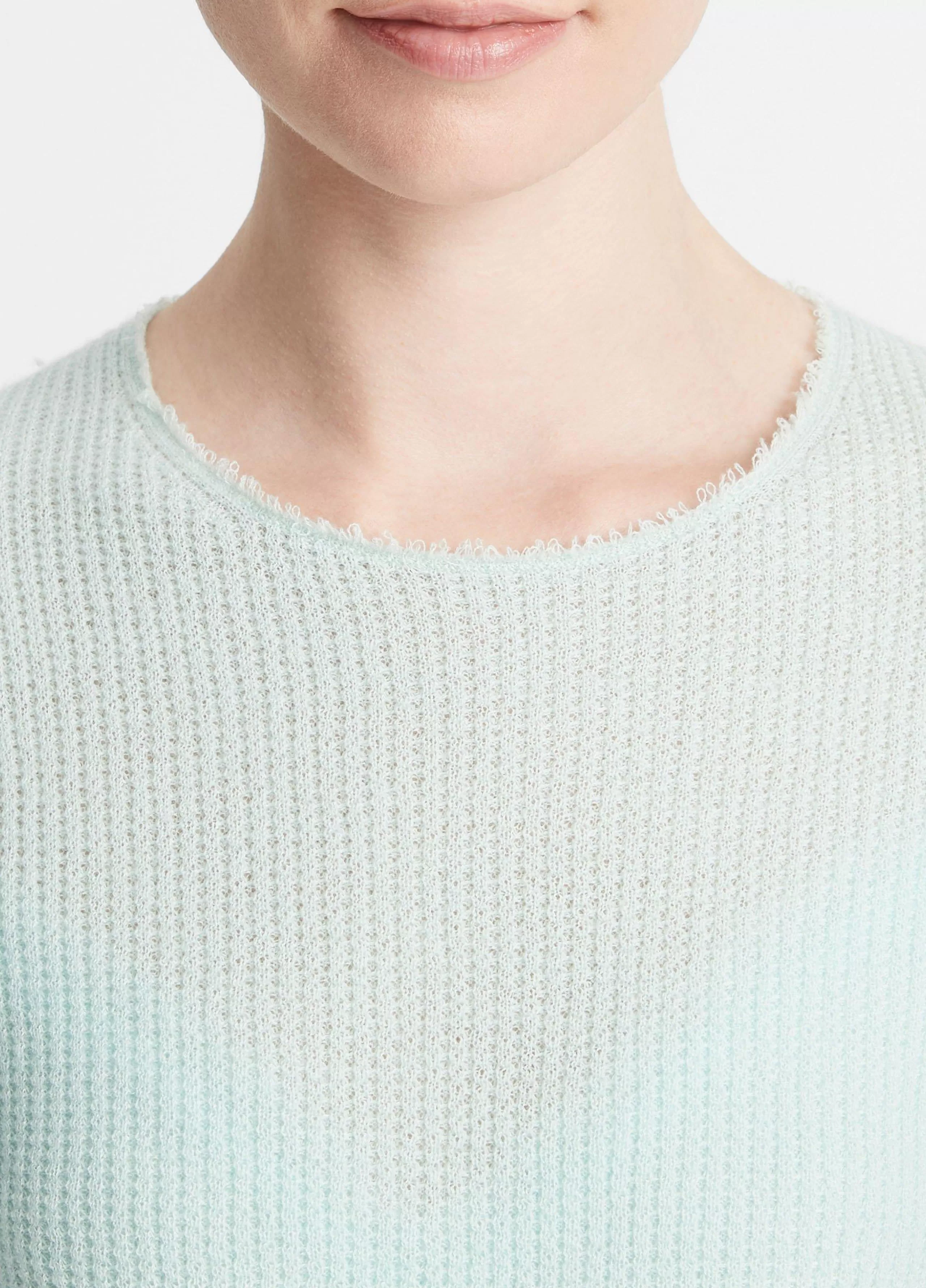 Women Vince Waffle-Stitched Cashmere-Silk Sweater